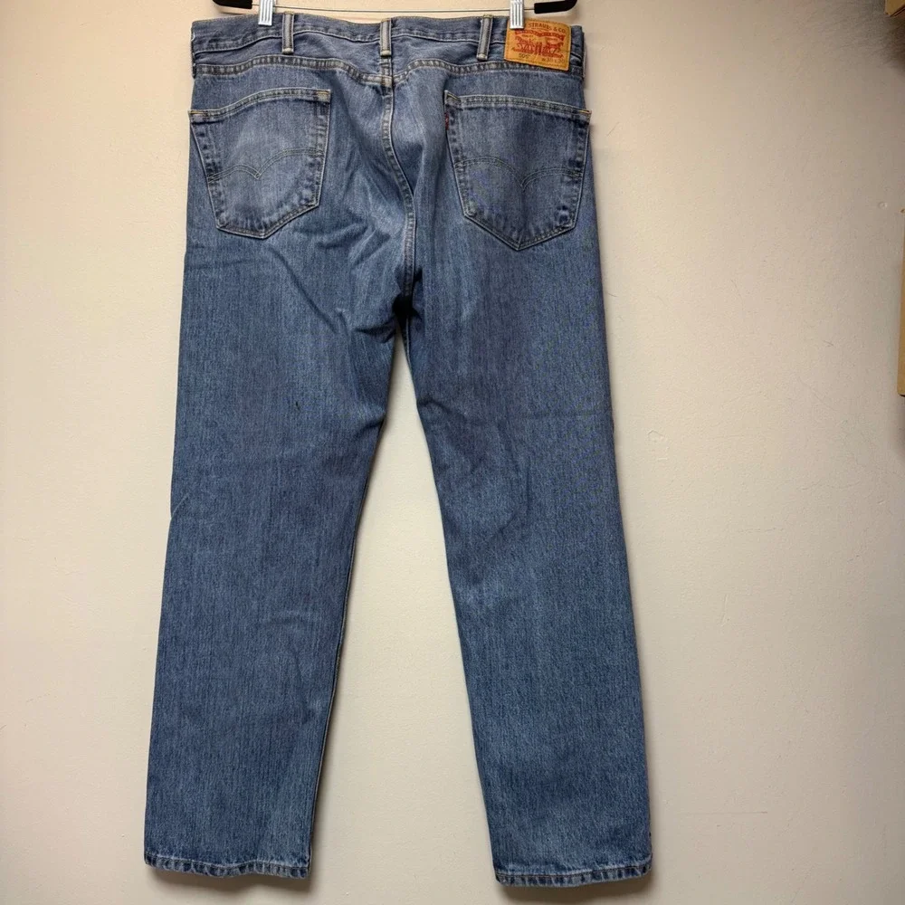 Levi's 505 Regular‎ Fit Jeans Mens 38x30 Blue Excellent Straight Leg Denim